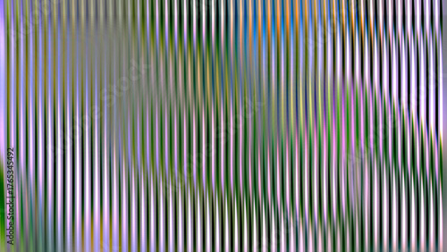 Abstract vertical stripes with wavy color interference pattern