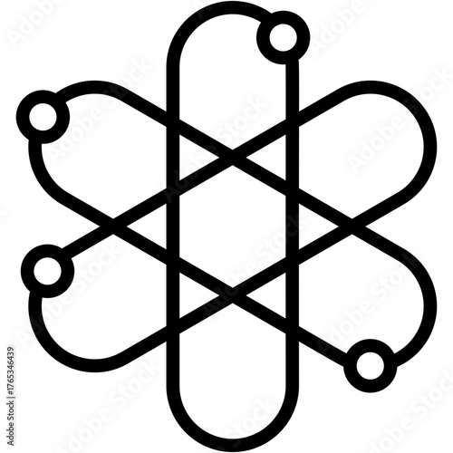 Vector icon Atomic, Learn, Atom, Physics, Education, Education