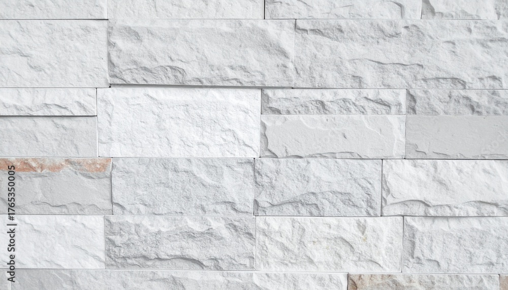 Obraz premium Textured Stone Wall Cladding Exterior Design Stacked Brick Style Facade Background