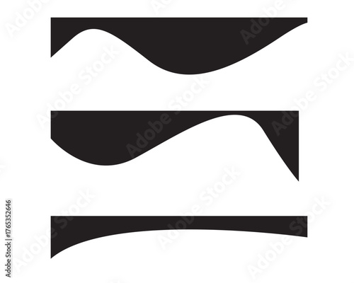 Dividers shape templates for website headers or footers. Simple headline in vector flat style.