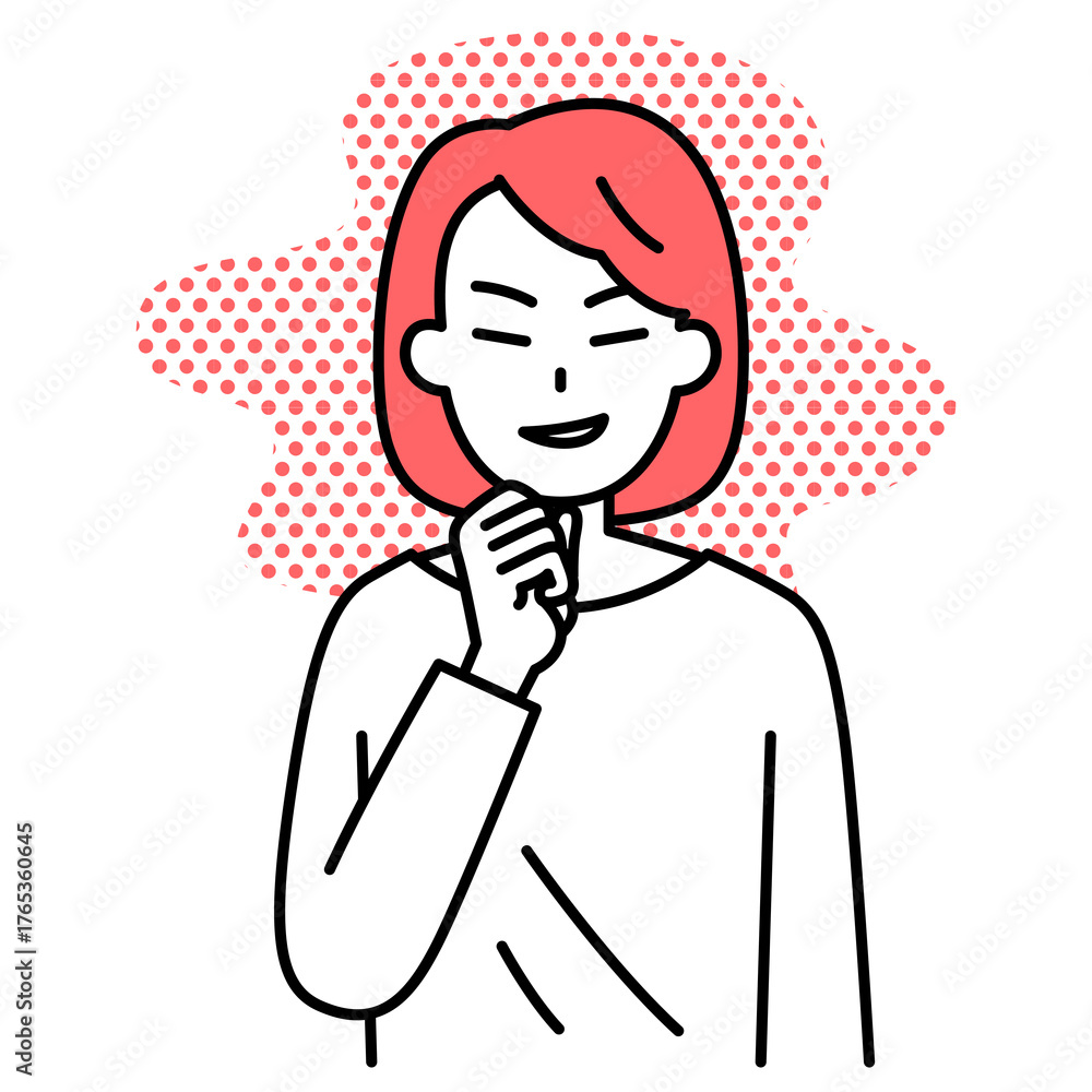 Fototapeta premium 悪巧みをする若い女性