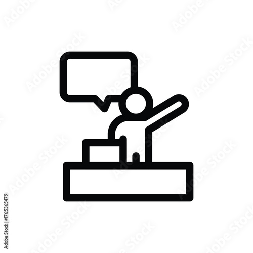 Shopkeeper outline icon vector design good for web or mobile app