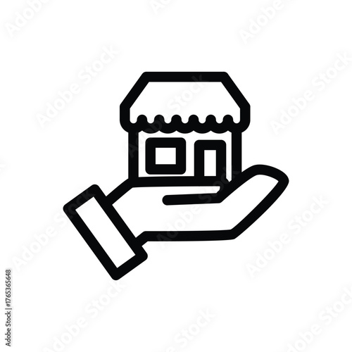 store customer care outline icon vector design good for web or mobile app