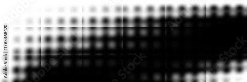 Halftone gradient. Dotted gradient, smooth dots spraying and halftones dot background seamless horizontal geometric pattern vector template set.