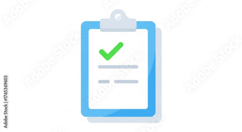 Checklist clipboard task management vector illustration for project planning and approved document complete list