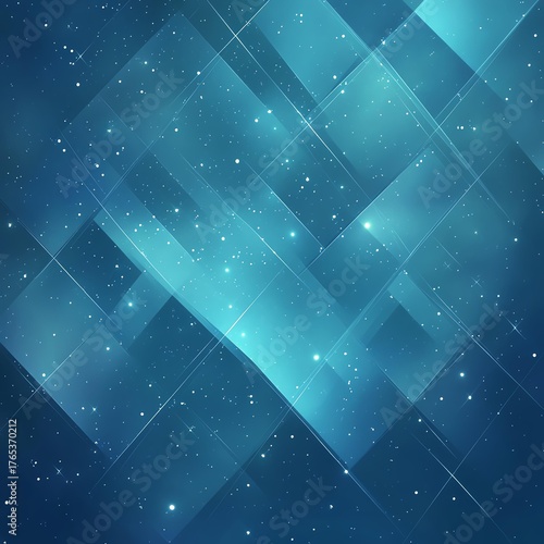 A stunning blue abstract background with layers and twinkling stars for creative designs.