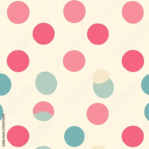 Colorful polka dot pattern perfect for backgrounds and textile designs.