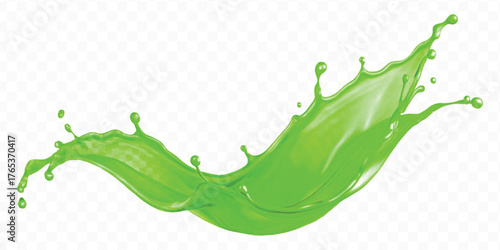 realistic smooth liquid paint splash in different color style isolated on transparent background	
