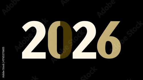 Minimalist poster for New Year 2026