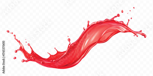 realistic smooth liquid paint splash in different color style isolated on transparent background	
