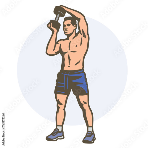 Working out man training legs and core ab workout.