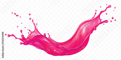 realistic smooth liquid paint splash in different color style isolated on transparent background	
