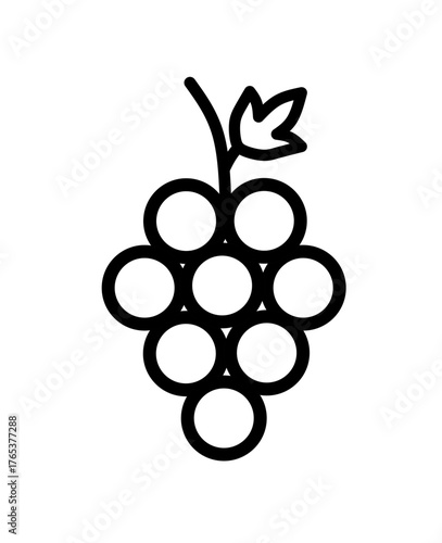 grape fruit icon vector on white background