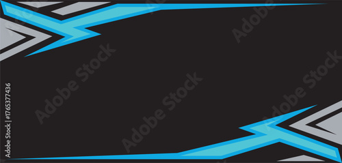 Abstract Sporty Grunge Stripe Background – Blue Grey and Black Racing Design