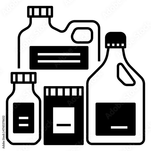 Chemicals Icon Glyph Style