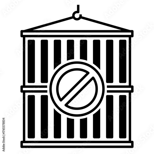 Sanctions Icon Glyph Style