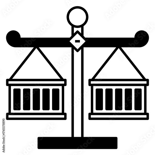 Trade balance Icon Glyph Style