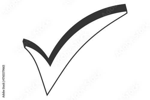Minimal black check mark icon tick symbol, symbolizing approval, success, completion, approval, voting, agreement or correctness. Clean and modern design perfect for UI, business, and branding use.