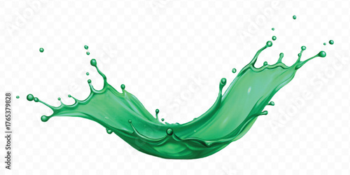 realistic smooth liquid paint splash in different color style isolated on transparent background	

