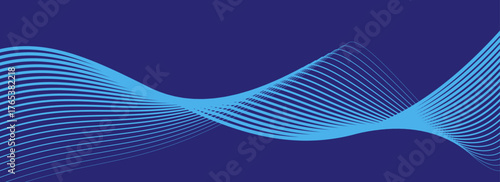 Modern background with waves for banner. Medium banner size. Vector background with lines. Element for abstract Vector ilustration