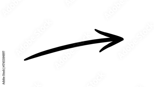 Black Hand Drawn Arrow Transparent PNG — Marker Sketch Direction