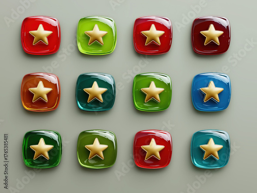 A colorful reward chart wit...