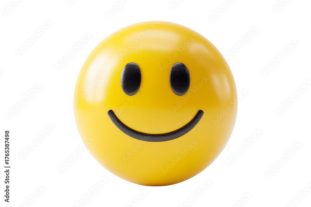 Fototapeta premium Cheerful smiley face icon digital art bright background fun concept