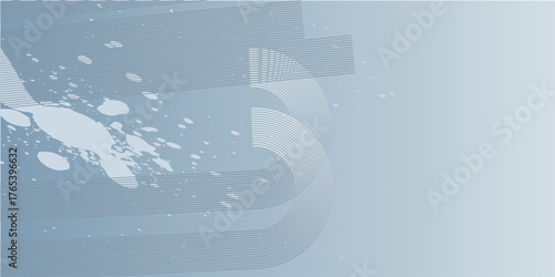 Digital futuristic technology concept with hexagons. Digital hexagonal blue abstract background. Geometric stripe line art design for poster, brochure, cover, banner, website, header.