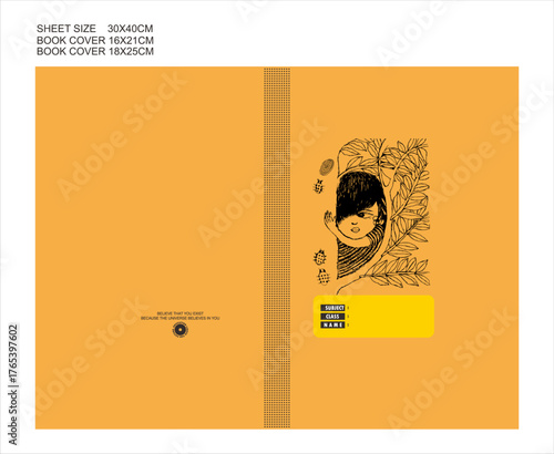 Minimalist Motivational Student Book Cover Template: 