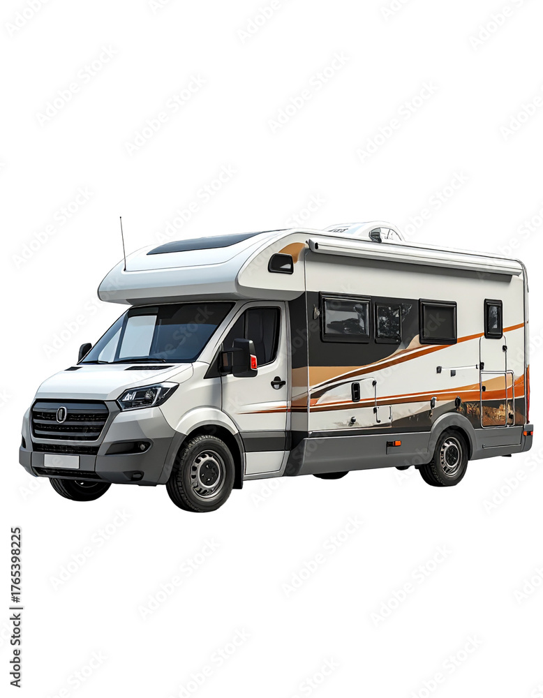 Obraz premium Citroen Siena 330 motorhome, Isolated on transparent or white backgrounds