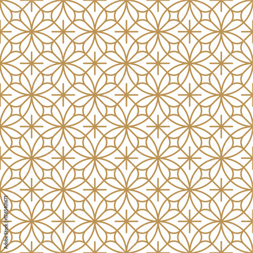 Seamless floral geometric pattern in Batik style