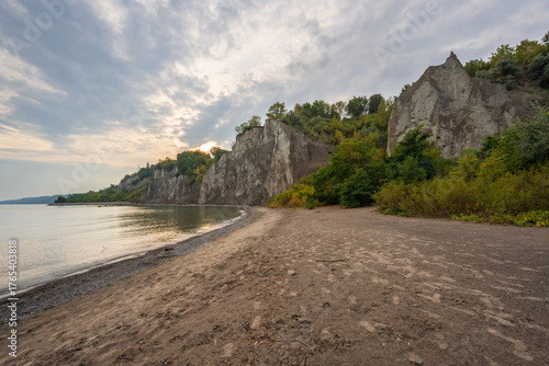Scarborough Bluffs Toronto Canada, Cliffs Overlooking Lake Ontario on a Clear Day
