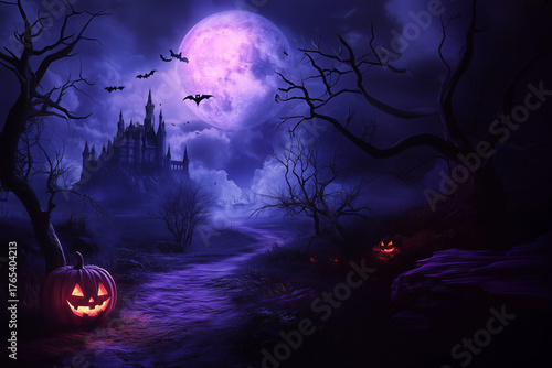 halloween background with pumpkin