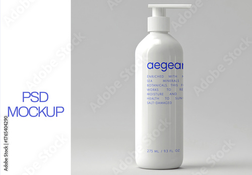 Minimalist Lotion Bottle Mockup PSD