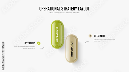 Marketing Forecast Two Option Infographic Frame Template. Service Insight 2 Element Diagram Slideshow Design. Financial Profile Slide Layout Vector Illustration.