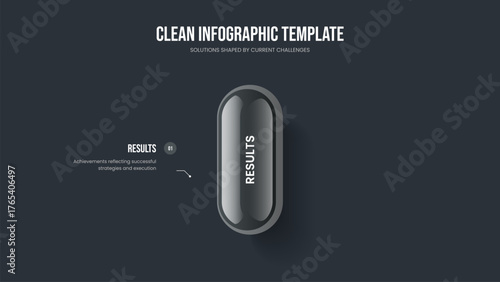 Marketing Innovation One Option Infographic Presentation Design. Modern Solution 1 Element Diagram Frame Layout. Digital Forecast Slide Template Vector Illustration.