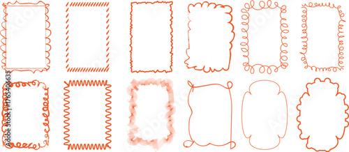 Collection of hand-drawn decorative borders and frames for creative projects and designs