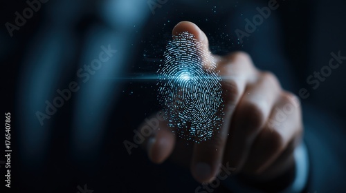 Fingerprint identification on digital interface touch screen security technology