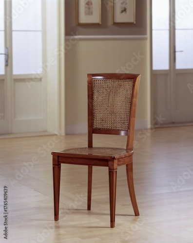 Still life of a wooden chair, classic style