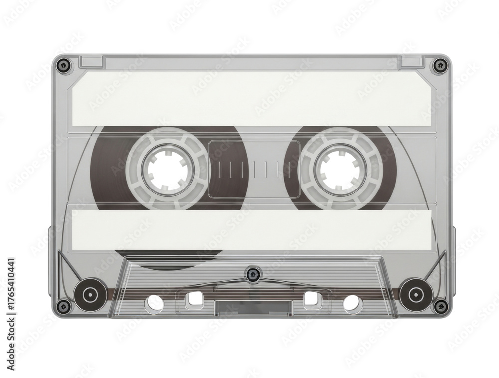 Obraz premium Vintage cassette tape transparent background cutout png