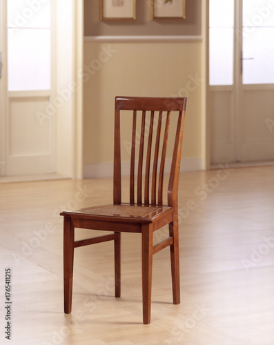 Still life of a wooden chair, classic style