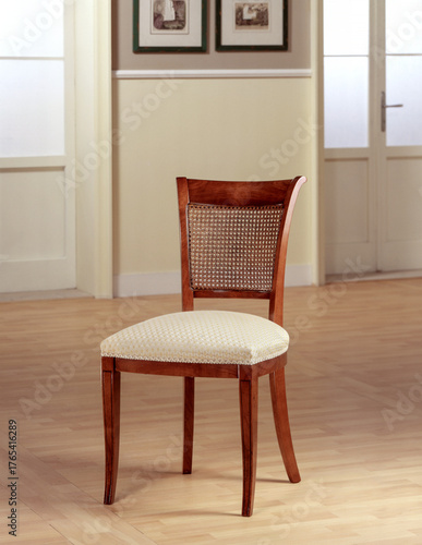 Still life of a wooden chair, classic style
