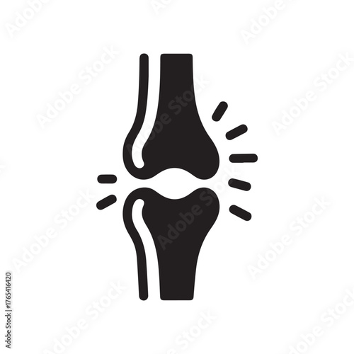 Human Leg Joint Pain Silhouette Icons