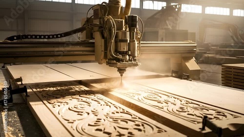 Woodworker using saw in workshop close up