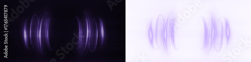 Png Purple Neon Light Ring Overlay PNG on transparent background