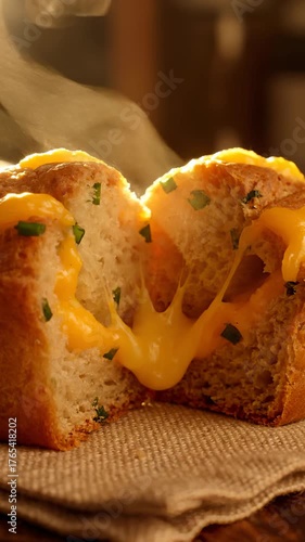 Pulling Apart Hot, Cheesy Bread With Herbs