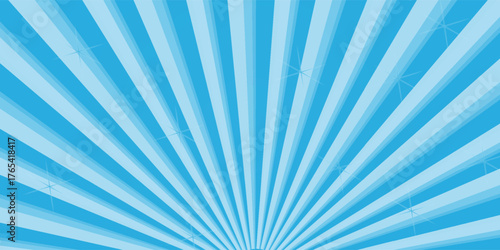 Abstract design blue background with sun ray. Summer vector illustration nice. Modern simple art good