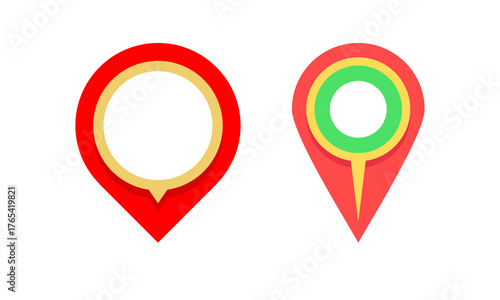 Free Download Map Pin Marker Icons In Red And Green For Navigation And Location Layouts - GFXLoad
