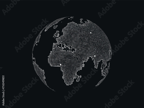 Abstract globe illustration digital network design 