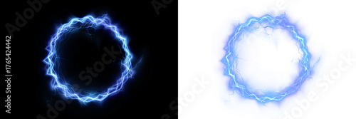 Png Electric Blue Plasma Ring Overlay PNG on transparent background